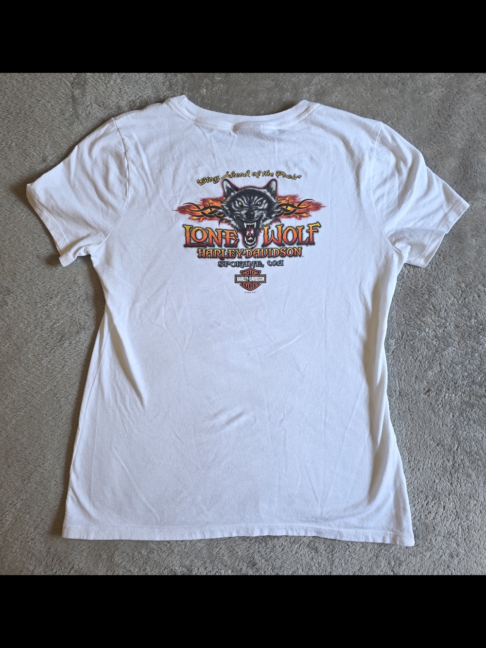 Harley-Davidson White Skull Graphic Tee - Women's - Picture 8 of 9